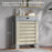 Radiator Cover with Drawer, Horizontal Slat, 78cm, Grey