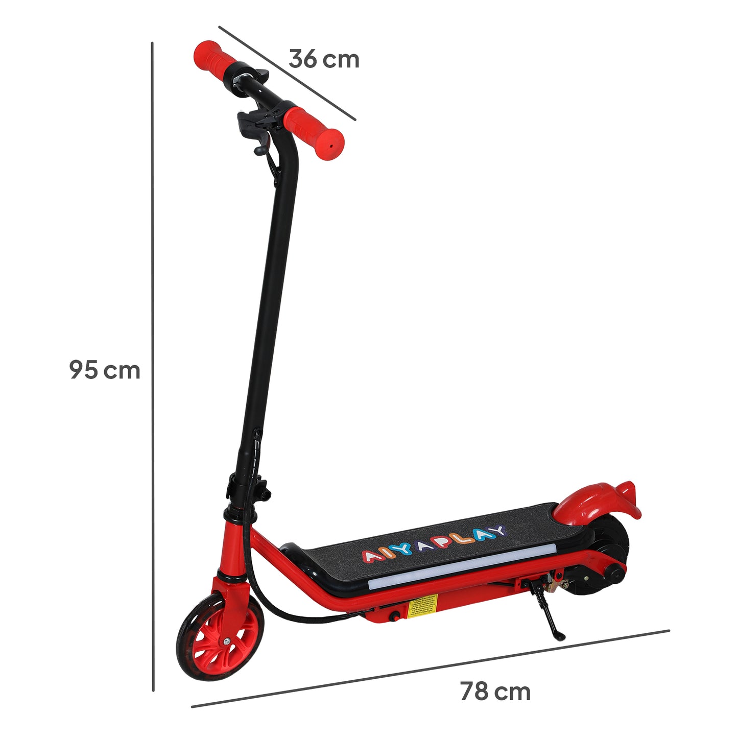 Electric Scooter for 6-14 with Dual Brakes & Colourful Light, Red