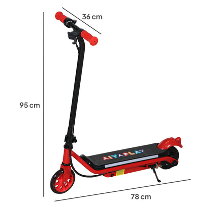 Electric Scooter for 6-14 with Dual Brakes & Colourful Light, Red