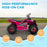 6V Quad Bike with Wear-Resistant Wheels, Forward Backward Function, for Ages 18-36 Months, Pink