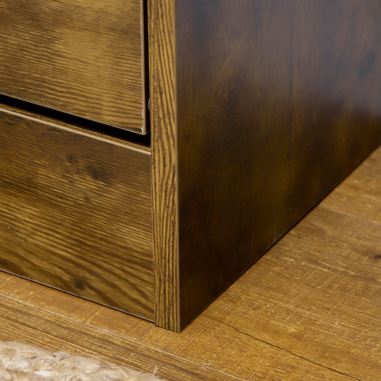 Rustic 2 Flip Door Shoe Cabinet with Adjustable Divider and Open Shelf