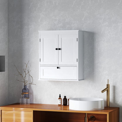Bathroom Cabinet Wall Mounted with Adjustable Shelf, White