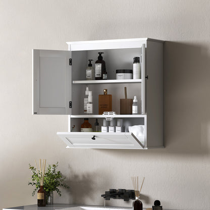 Bathroom Cabinet Wall Mounted with Adjustable Shelf, White