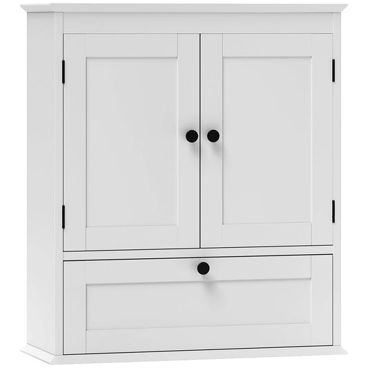 Bathroom Cabinet Wall Mounted with Adjustable Shelf, White