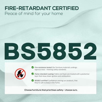 Velvet-Feel Double Sofa w/ Wood Frame Foam Padding High Back, Green