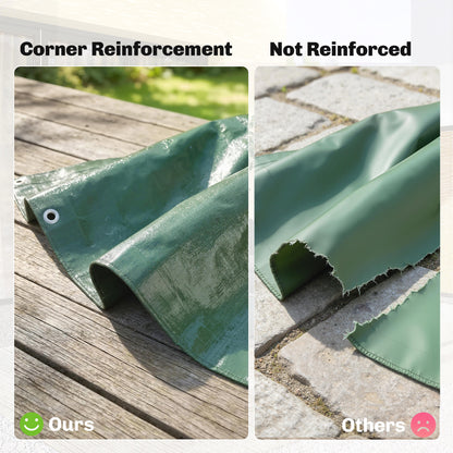 4 x 6m Waterproof Tarpaulin, 90GSM Tear-Resistant PE Tarp