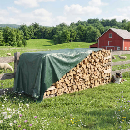 4 x 6m Waterproof Tarpaulin, 90GSM Tear-Resistant PE Tarp