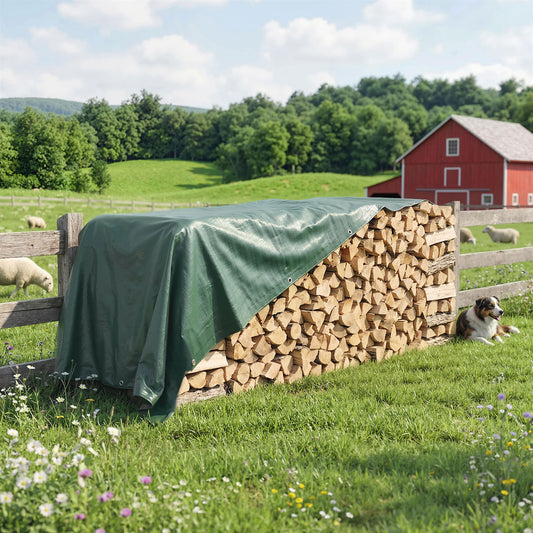 Waterproof Tear-Resistant 4 x 6m Tarpaulin, 90GSM PE Tarp