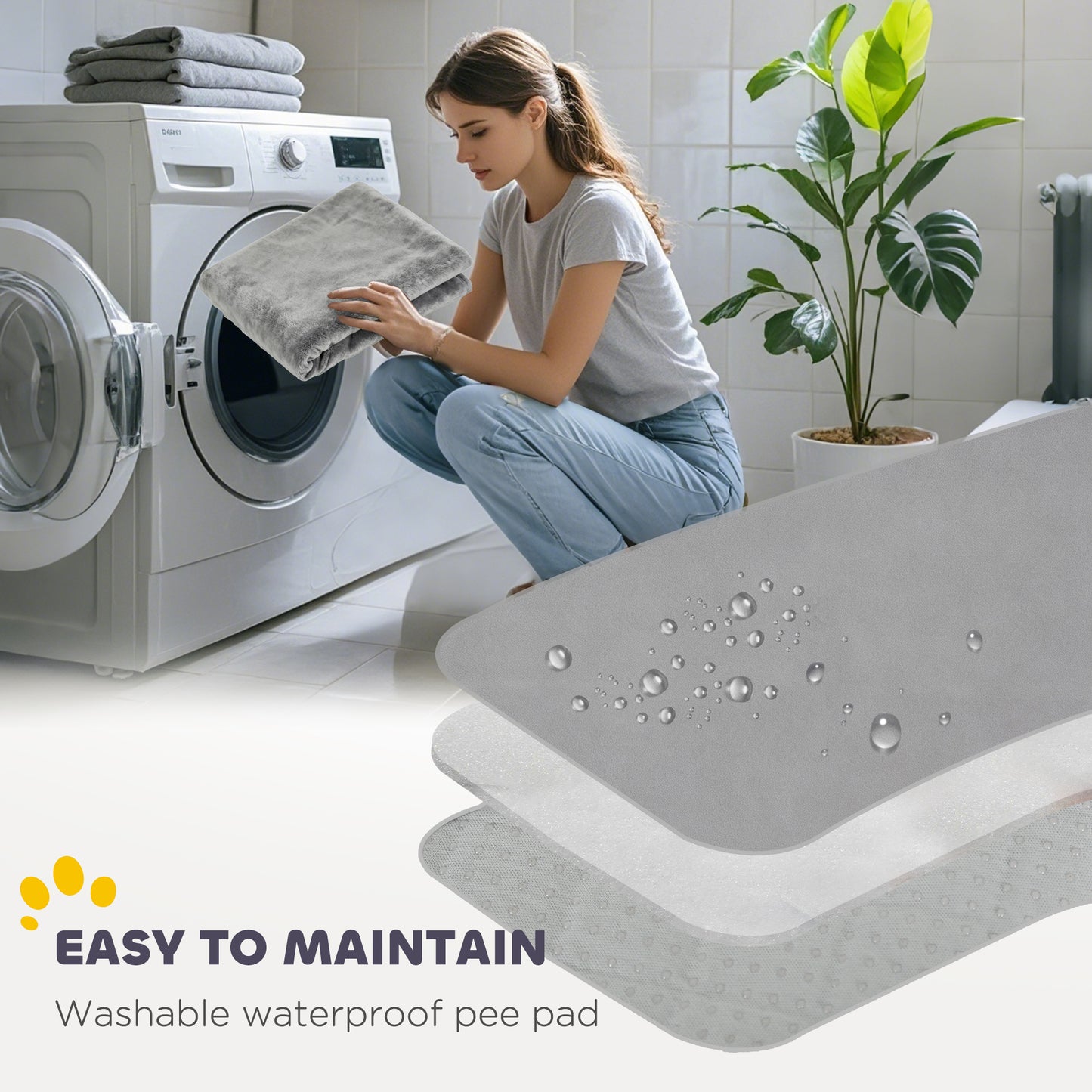 Whelping Box w/ Washable Whelping Pad, Wind-Resistant Cloth, Black