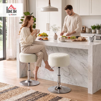 Bar Stool Adjustable Swivel 1 Piece, Beige