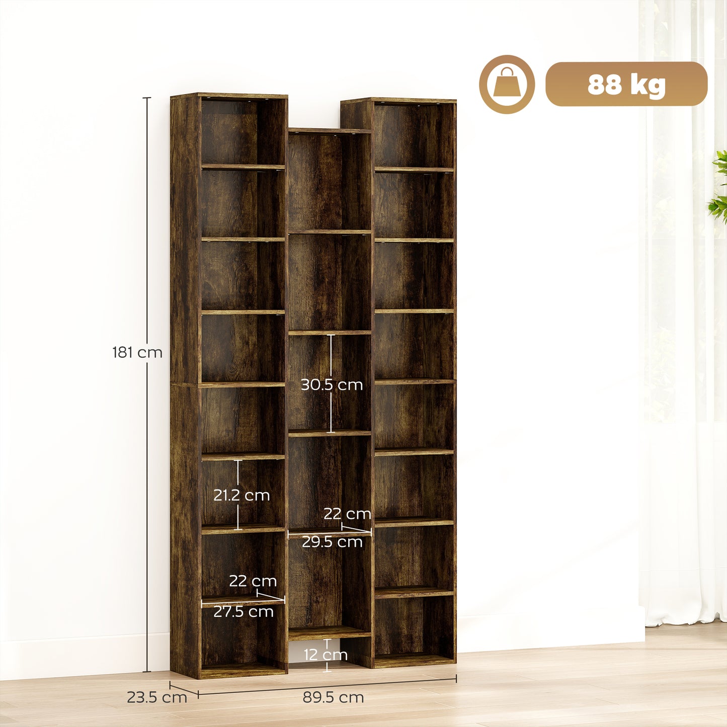 Half Moon Lash Light, Beauty Floor Lamp with Rotatable Head