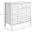 Modern Chest of Drawers, 5 Drawer Storage Cabinet with Metal Handles and Runners for Bedroom, White