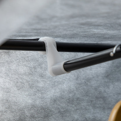 Fabric Wardrobe w/ Shelves Hanging Rail Foldable Closets Dark Grey