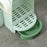 PP Cat Litter Box with Drawer Pans Scoop Openable Cover Green