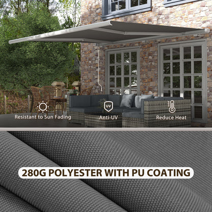 4x3m Full Cassette Electric/Manual Retractable Awning w/ LED Light