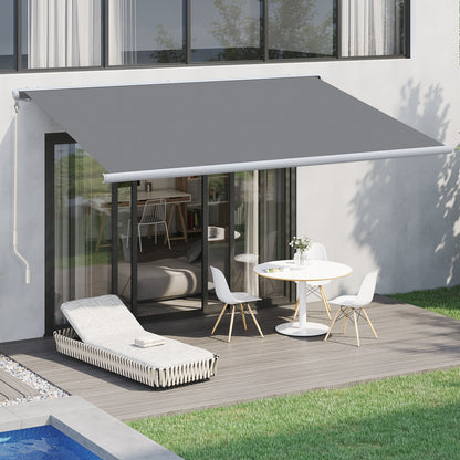 4x3m Full Cassette Electric/Manual Retractable Awning w/ LED Light