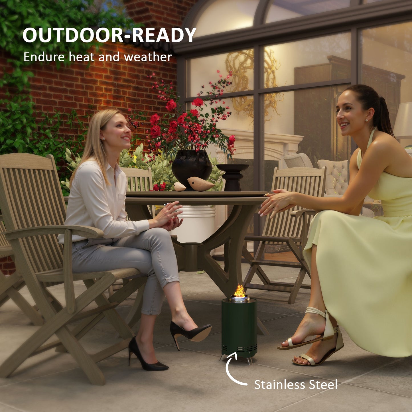 Stainless Steel Smokeless Wood Burning Firepit Garden Fire Pit