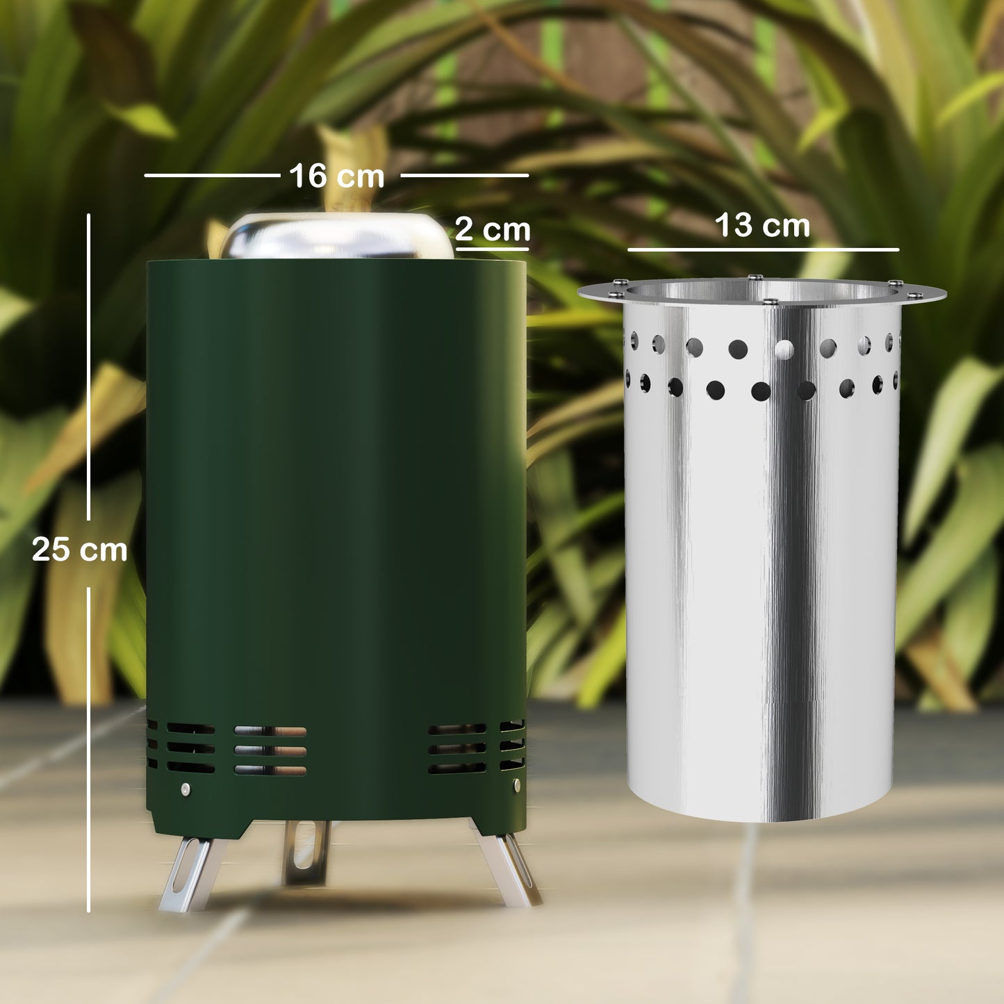 Stainless Steel Smokeless Wood Burning Firepit Garden Fire Pit