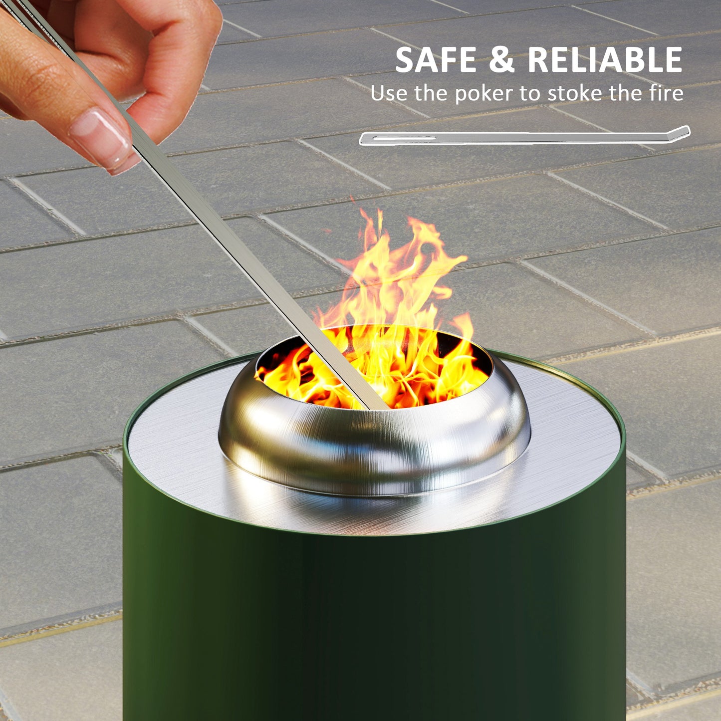 Stainless Steel Smokeless Wood Burning Firepit Garden Fire Pit