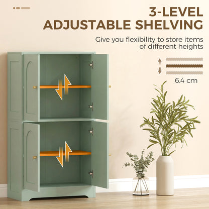 110cm Kitchen Cupboard with 4 Arched Doors and 2 Adjustable Shelves