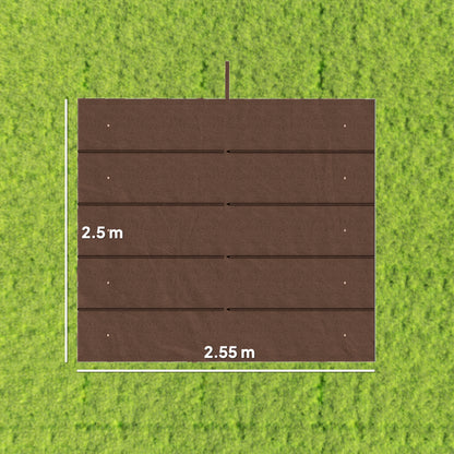 2.55x2.5 m Pergola Cover Replacement for 3x3 m Frame, Brown