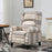 Recliner Armchair Push Back Recliner Chair Living Room Furniture Cushion Padded Seat with Armrest Khaki