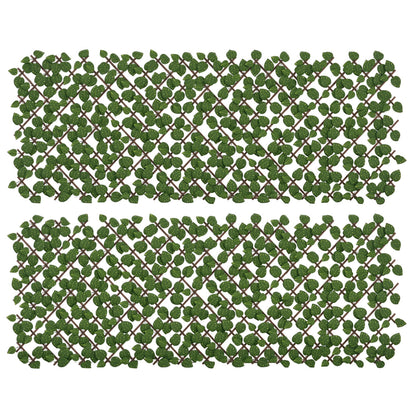 Set of 2 Expandable Artificial Trellis Hedges