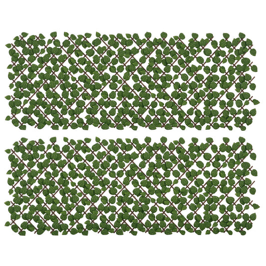 Set of 2 Expandable Artificial Trellis Hedges