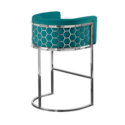 Alveare Counter Stool Silver - Peacock
