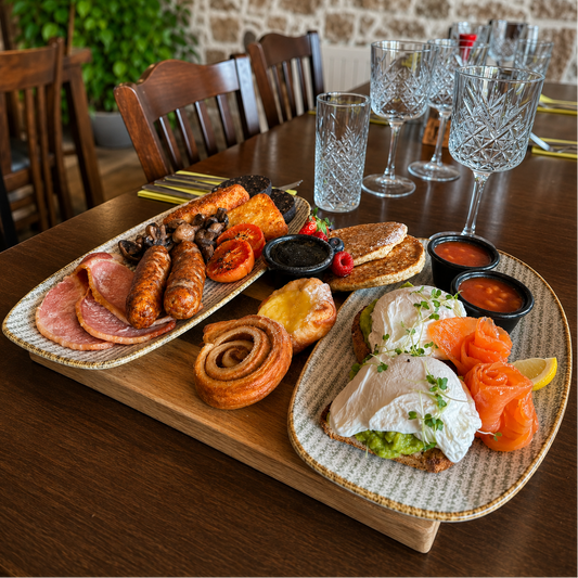 New! Tipsy Breakfast Sharer for 2 People - Only £19.99 at The Tipsy in St. Peter! The Ultimate Breakfast Feast! Packed with Favourites from Bacon & Sausages to Pancakes & Pastries!