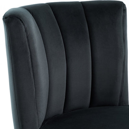 Set of 2 Hatfield Dining Chairs - Black Velvet