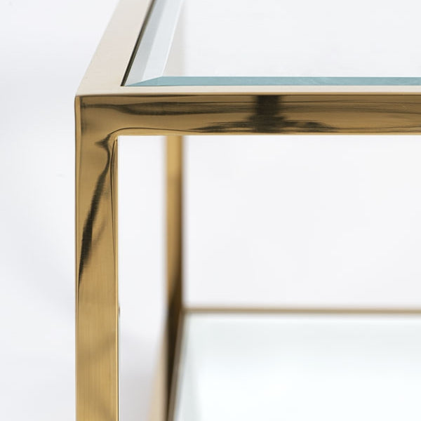 Rippon Brass Square Coffee Table
