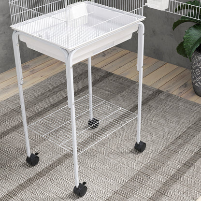 Bird Cage for Budgie Finch Canary Parakeet W/ Stand Tray White