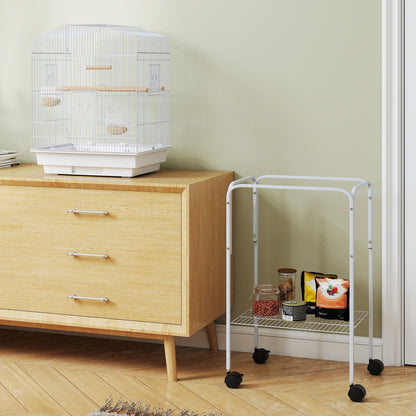 Bird Cage for Budgie Finch Canary Parakeet W/ Stand Tray White