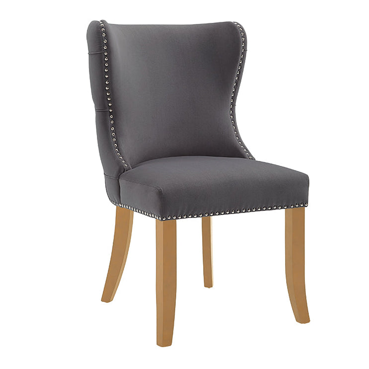 Margonia Dining Chair - Storm Grey - Natural legs