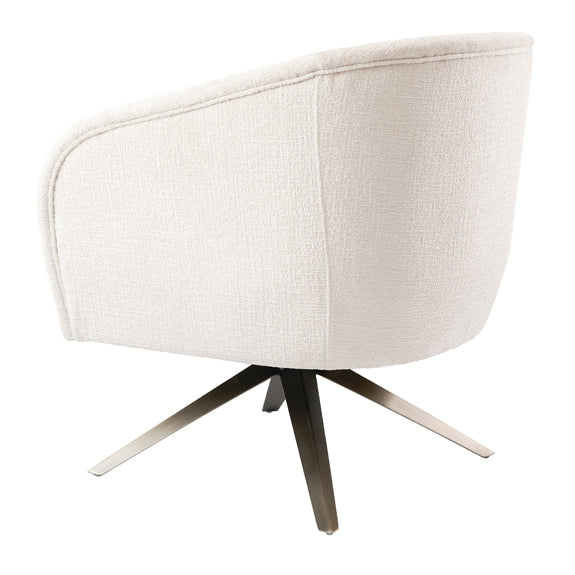 Brodie Swivel Chair – Light Taupe Chenille – Bronze Base