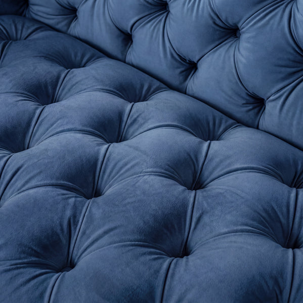 Frankfurt Three Seat Sofa - Navy Blue