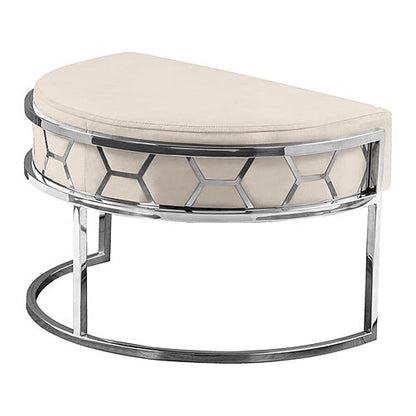 Alveare Footstool Silver - Chalk