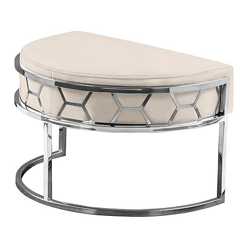 Alveare Footstool Silver - Chalk