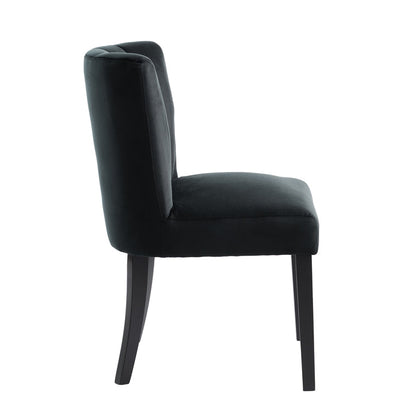 Set of 2 Hatfield Dining Chairs - Black Velvet
