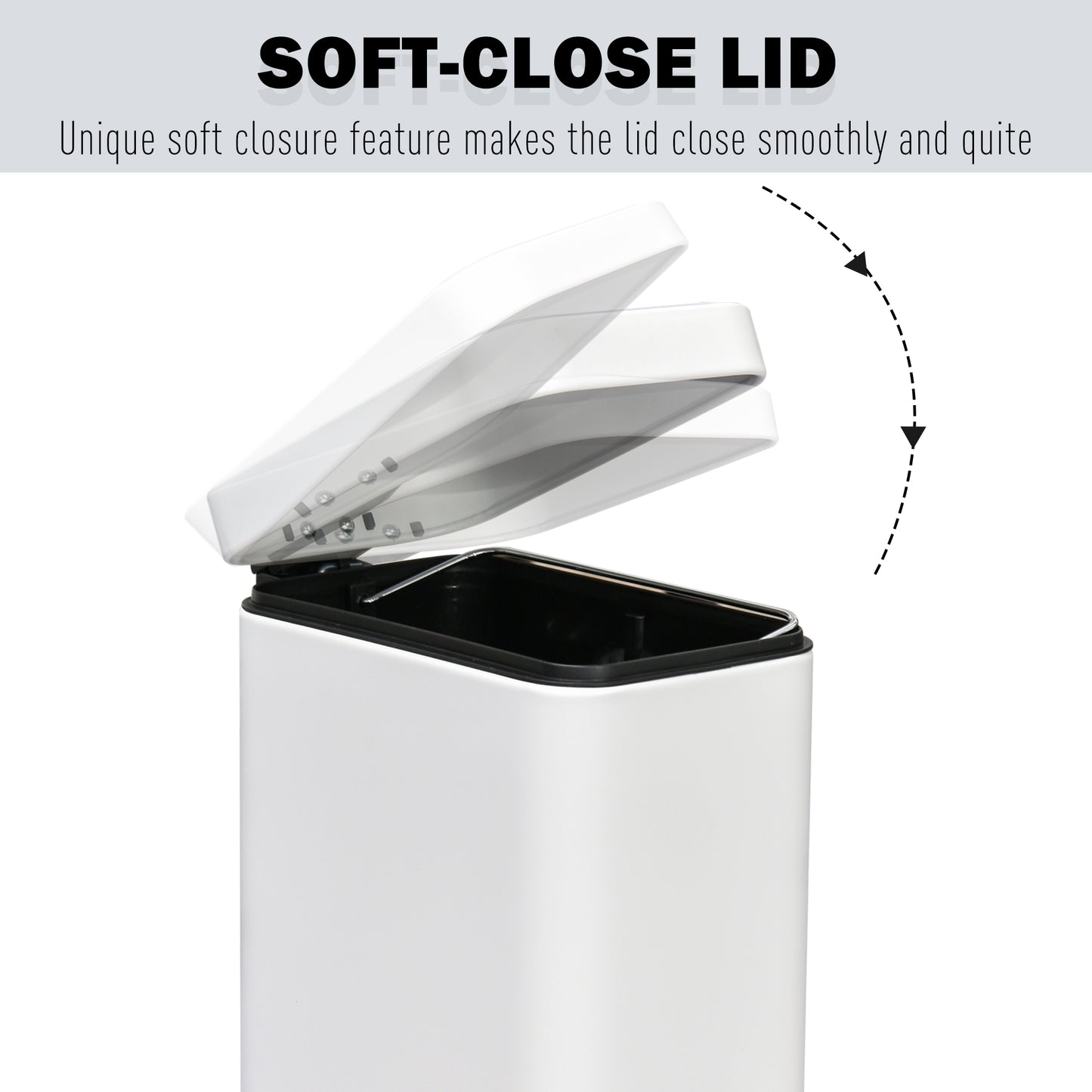 5L Compact Bin With Quiet-Close Pedal Lid