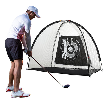 2M Golf Hitting Practice Net Target Cloth For Backyard Garden Indoor & Outdoor Driving Range Chipping Net with Carry Bag for Sports Training