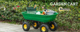 75 Litre Large Garden Cart Heavy Duty 4 Wheel Trolley Dump Wheelbarrow Tipping Truck Trailer - Green