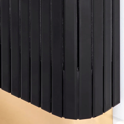 Anastasia Adjustable Black Glass Radiator Cover