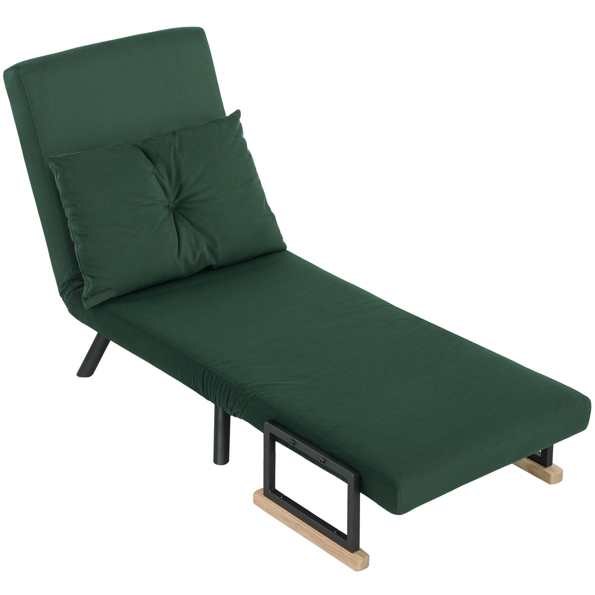Click Clack Single Chair Bed Settee for Living Room, Green