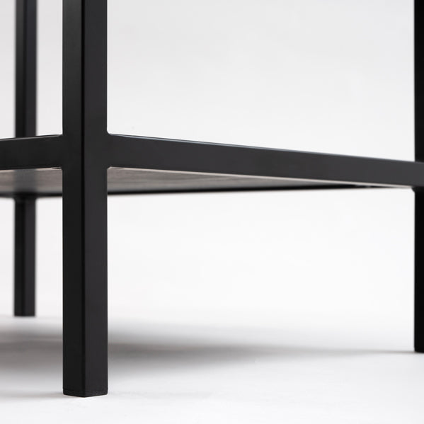 Duo Black Bedside Table