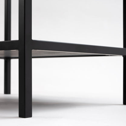 Duo Black Bedside Table