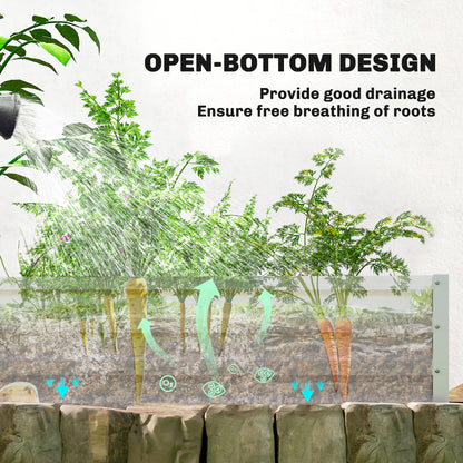 Mini Greenhouse Outdoor Greenhouse with Roll Up Door, White