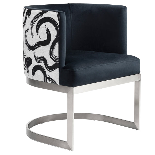 Suki Dining Chair – Brushed Stainless Steel Base
