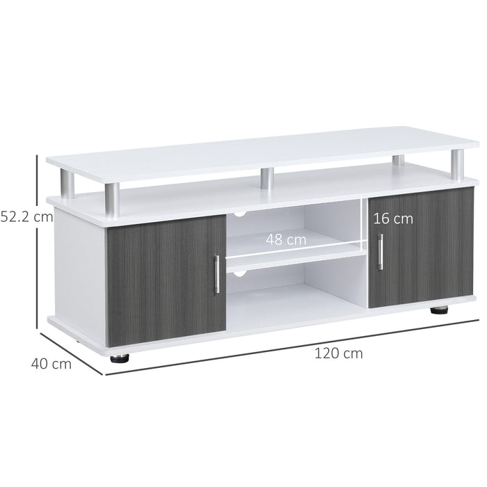 TV Cabinet Stand Entertainment Center Media Console Storage Grey, White